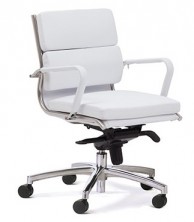 Porta Fino Exec MB. Arms. Infinite Lock Tilt. Chrome Base. White Or Black Vinyl Only